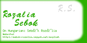 rozalia sebok business card